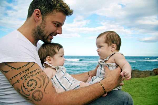 images of babies boys. Ricky Martin and his aby boys